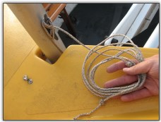 Photo 19, Cleat and coil the halyard